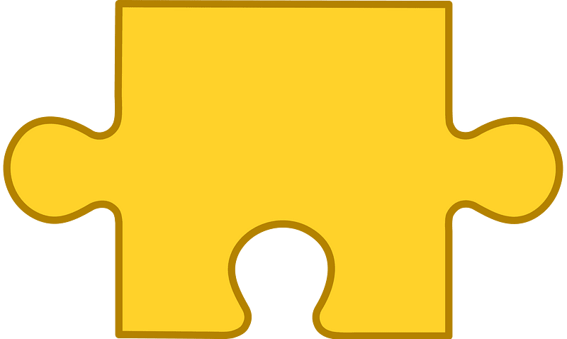 Yellow-Amber jigsaw puzzle piece