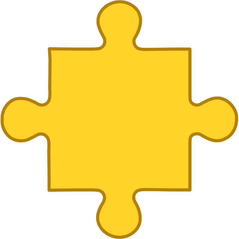 Yellow-Amber jigsaw puzzle piece