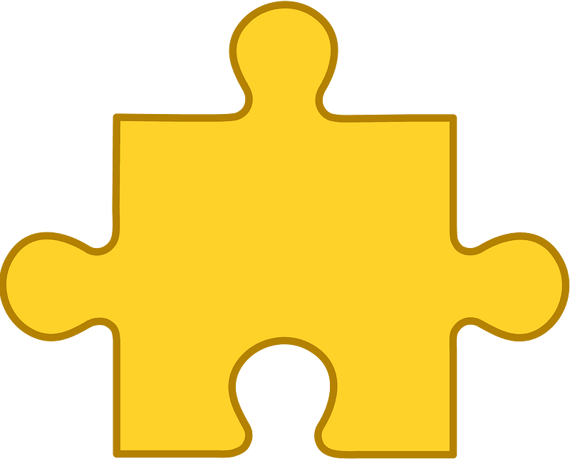 Yellow-Amber jigsaw puzzle piece
