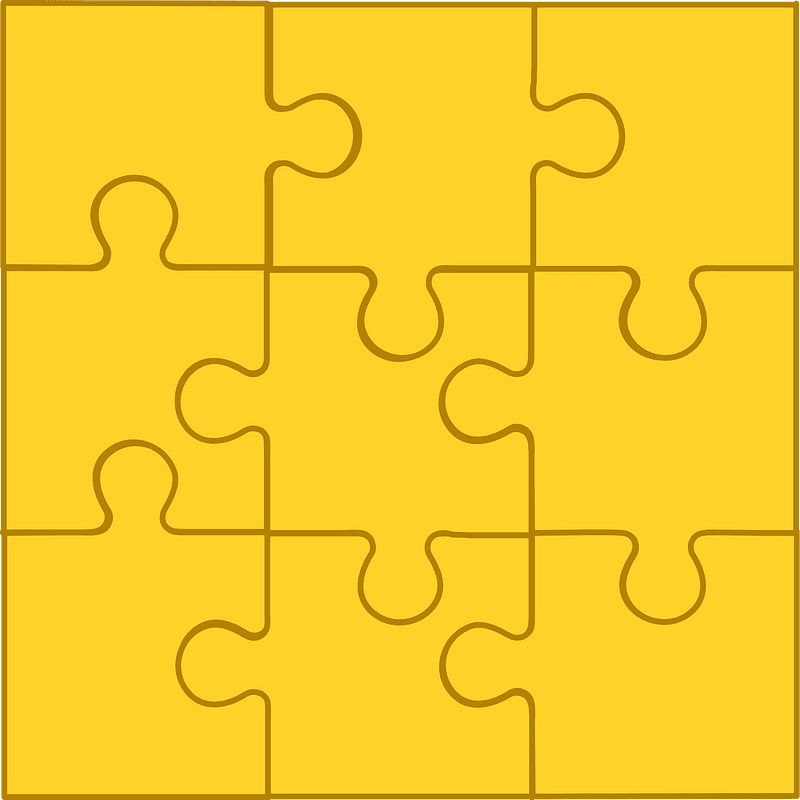 Yellow-Amber jigsaw puzzle of 9 pieces