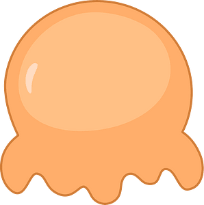Light Orange Ice Cream Ball