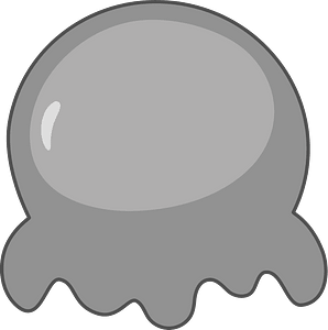 Medium Grey Ice Cream Ball