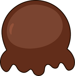 Brown Ice Cream Ball