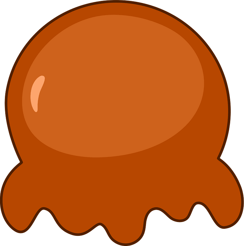 Orange-Brown Ice Cream Ball