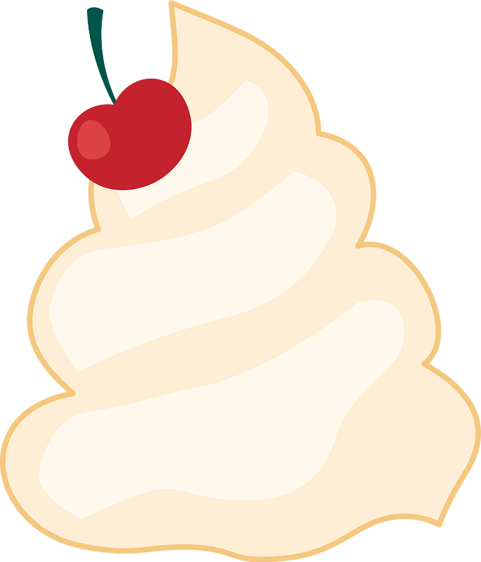 Whipped Cream with Cherry