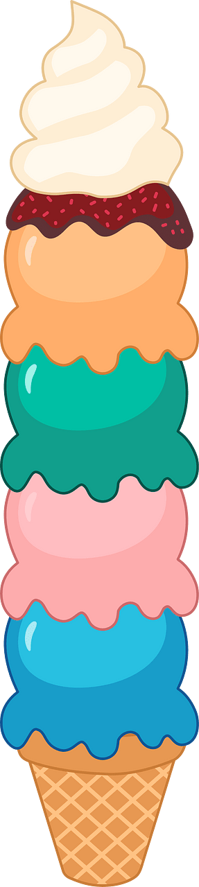 Waffle Cup Ice Cream with 4 Balls