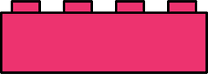 Pink LEGO 8-Stud Storage Brick