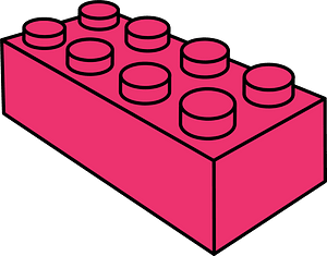 Pink LEGO 8-Stud Storage Brick