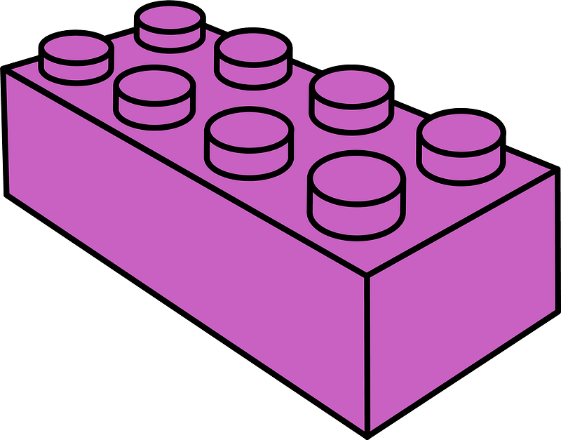 Magenta LEGO 8-Stud Storage Brick