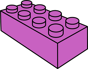 Magenta LEGO 8-Stud Storage Brick