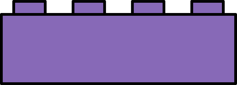 Violet LEGO 8-Stud Storage Brick