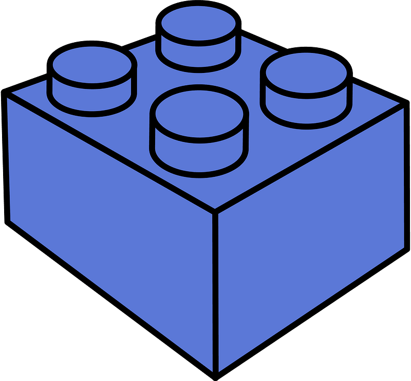 Ultramarine LEGO 4-Stud Storage Brick
