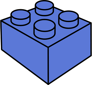 Ultramarine LEGO 4-Stud Storage Brick