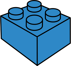Blue LEGO 4-Stud Storage Brick