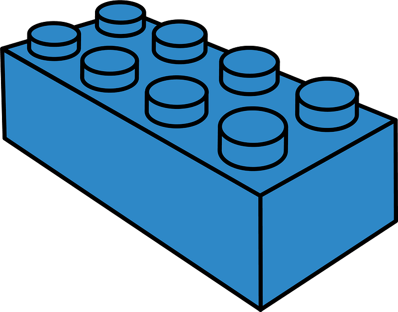 Blue LEGO 8-Stud Storage Brick
