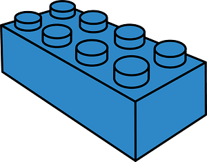 Blue LEGO 8-Stud Storage Brick