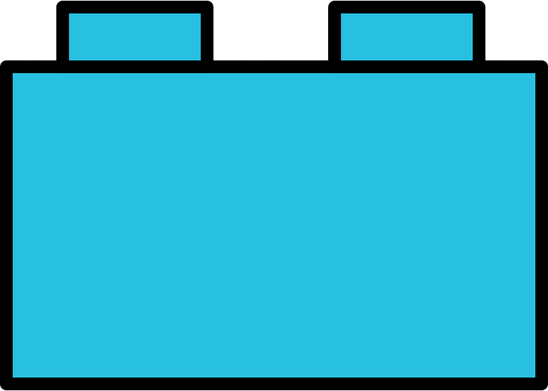 Cerulean-Blue LEGO Storage Brick