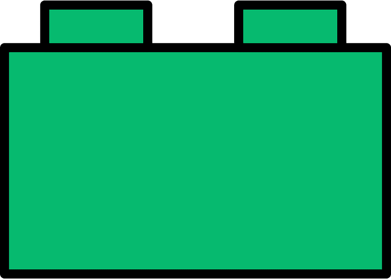 Green LEGO Storage Brick