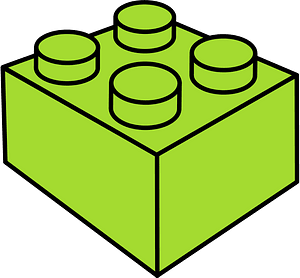 Lime LEGO 4-Stud Storage Brick