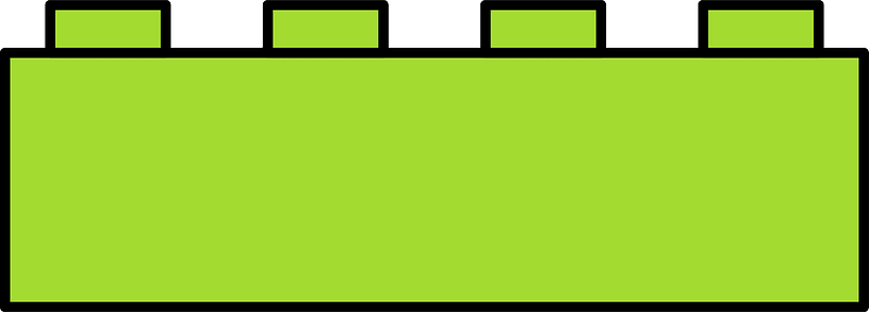 Lime LEGO 8-Stud Storage Brick