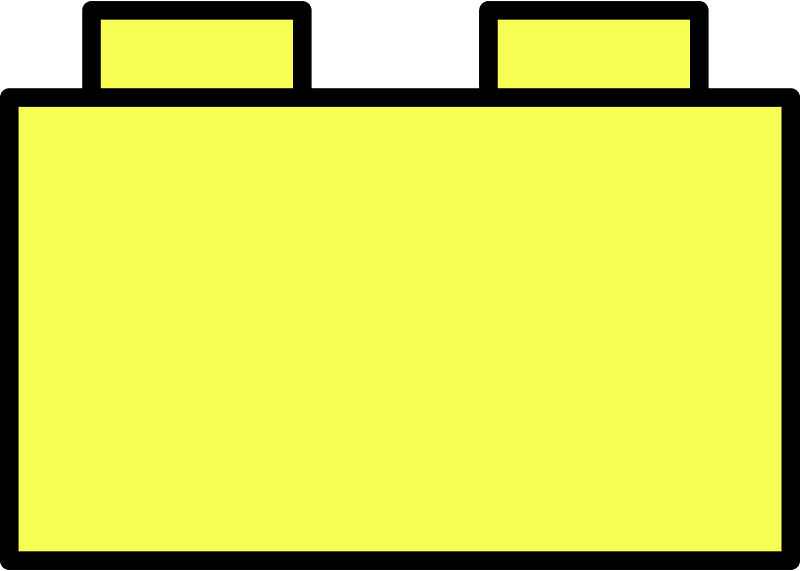 Yellow LEGO Storage Brick