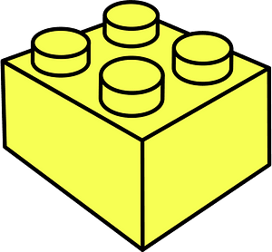 Yellow LEGO 4-Stud Storage Brick