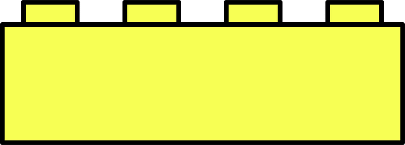 Yellow LEGO 8-Stud Storage Brick