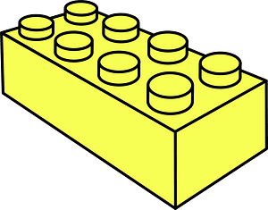 Yellow LEGO 8-Stud Storage Brick