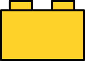 Yellow-Amber LEGO Storage Brick