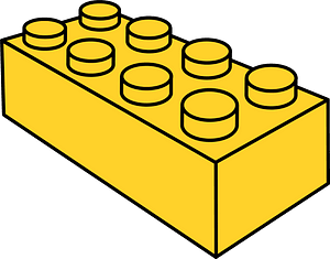 Yellow-Amber LEGO 8-Stud Storage Brick