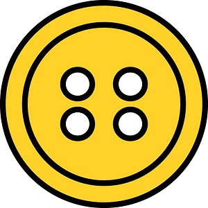 Yellow round button with four holes