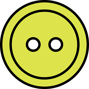 Yellow-Green round button with two holes