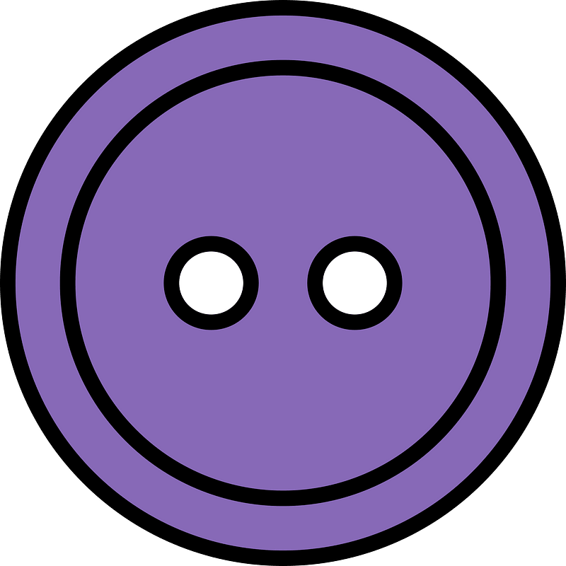 Violet round button with two holes