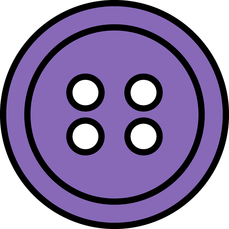 Violet round button with four holes