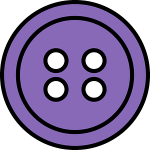 Violet round button with four holes