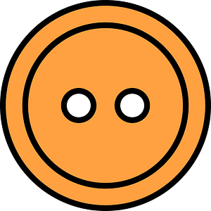 Orange round button with two holes