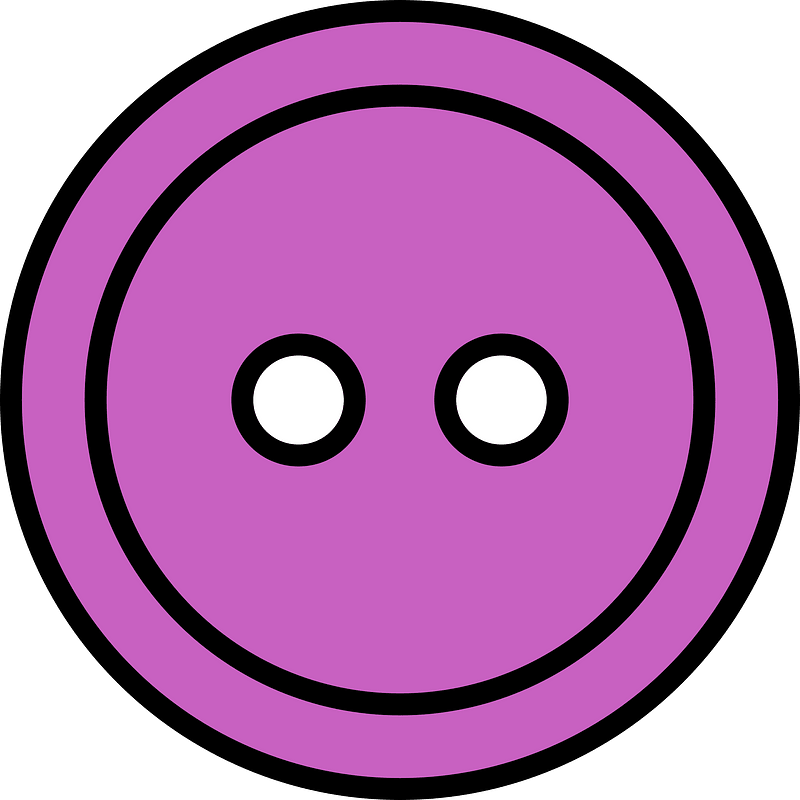 Magenta round button with two holes