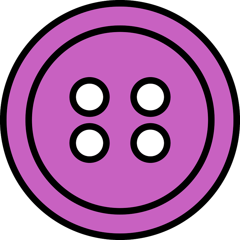 Magenta round button with four holes