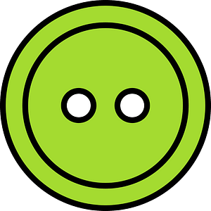 Lime round button with two holes