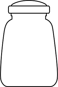 Glass jar oultine