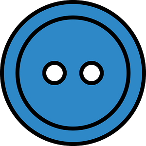 Blue round button with two holes