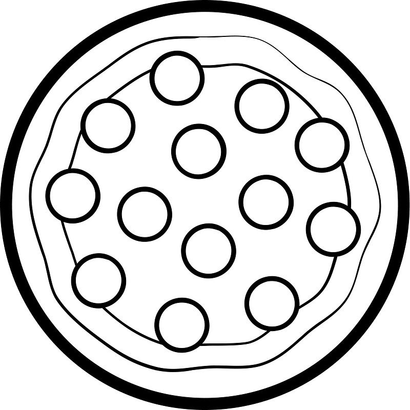 Blank Pizza Fractions 1:1