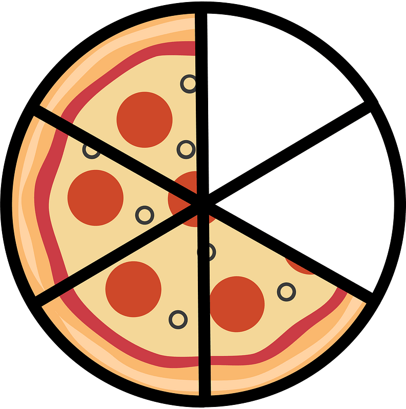 Pizza Fractions 4:6