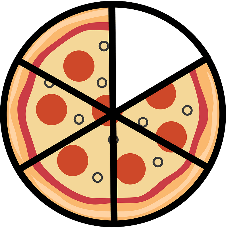 Pizza Fractions 5:6