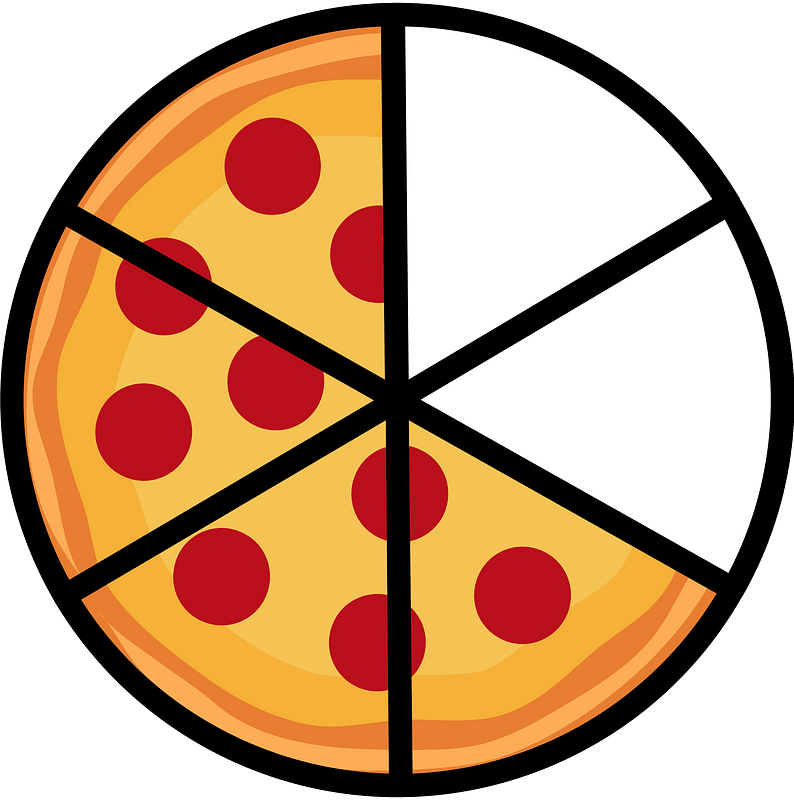 Tomato Pizza Fractions 4:6