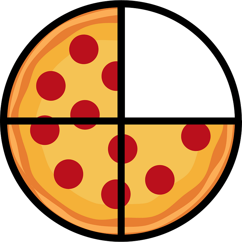 Tomato Pizza Fractions 3:4
