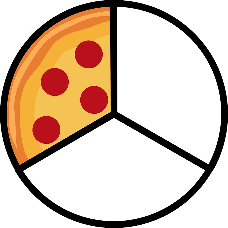 Tomato Pizza Fractions 1:3