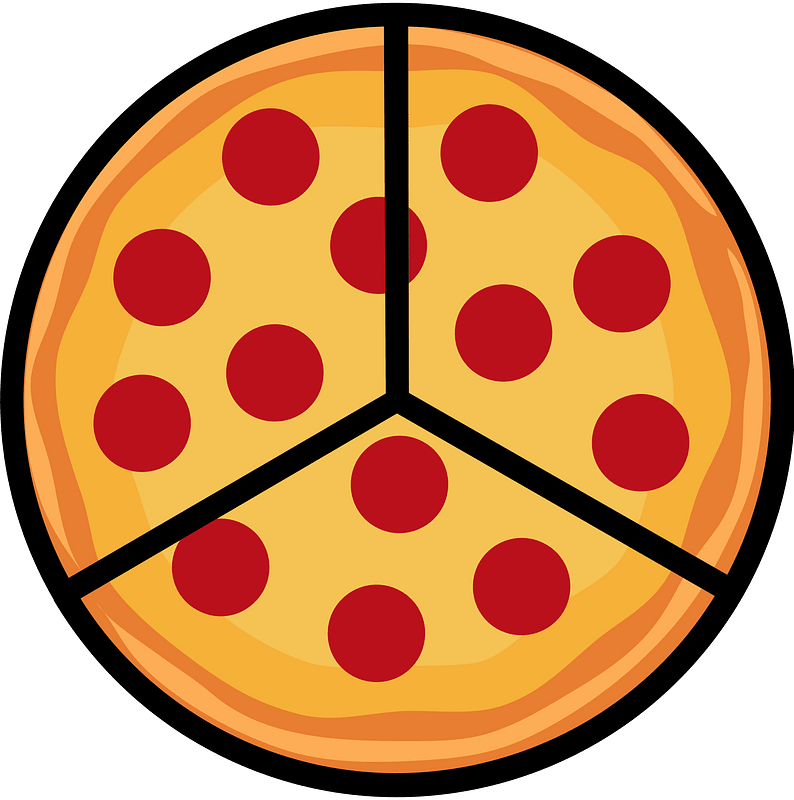 Tomato Pizza Fractions 3:3