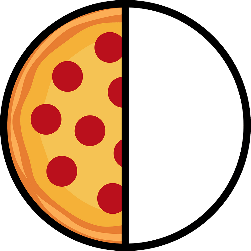 Tomato Pizza Fractions 1:2