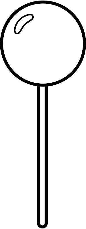 White ball lollipop